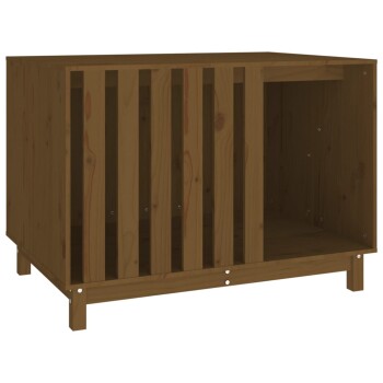 Hundehütte Massivholz Kiefer Hundehöhle Hundebett braun 1 m, 70 cm, 72 cm
