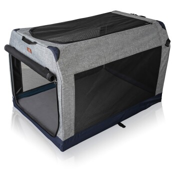 Knuffelwuff faltbare Hundebox Transportbox mit Aluminiumgestell M