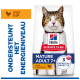 Hill's Science Plan-kattenvoerzak met kattenfoto, Mature Adult 7+ met kip; 3 Essential Benefits; linksboven een kip-icoon