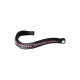 Schwarzes Leder-Haustierhalsband, verziert mit pinken Strasssteinen, das ein elegantes Design und einen Druckverschluss zeigt.