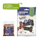 Zwei 'Bonies' Hundeleckerli-Pakete von 'Premiere. I ♥ my dog.' Eines sagt 'mit Wild', das andere 'WILDKNOCHEN.' Beide 200 g.