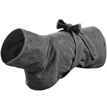 Hunde-Bademantel Riga grau 60 cm