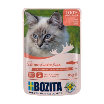 BOZITA Bouchées en gelée 12 x 85 g Saumon