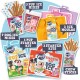 Bild einer bunten Auswahl an Haustierprodukten von Smoofl, einschließlich 7 Hundeeis-Mischungen, 1 Welpen-Starterset, 3 Eisformen und Kaustangen.
