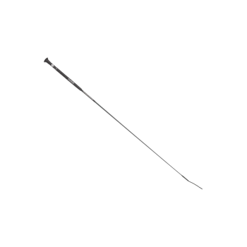 Schwarzer Haustiertrainingsstock mit einem Gummigriff, entworfen zum Führen und Trainieren von Haustieren.