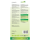 Etikett Stiefel Echinacea Pferdefutter, grünes Layout mit mehrsprachigem Text, Fütterungstabelle, 500 g, Barcode sowie Icons 'vegan' und 'ohne Zuckerzusatz'.