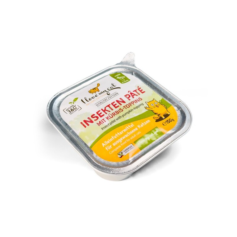 I love my cat Insekten Pate mit Kürbis-topping