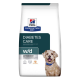 Tüte von Hill's Prescription Diet mit der Aufschrift "Diabetes Care w/d", die eine Hundesilhouette und den Text "Vom Tierarzt empfohlen" zeigt.