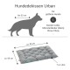 Hundebett "Urban" für größere Hunde, Maße ca. 80 cm x 60 cm, 7 cm dick, geeignet für Rassen wie Border Collie und Chow Chow.