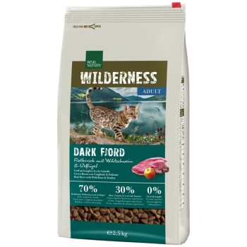 WILDERNESS Dark Fjord Adult Rothirsch, Wildschwein & Geflügel 2,5 kg