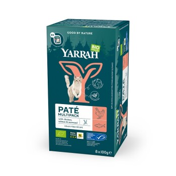 Bio Nassfutter Katze Schalen Multipack Pastete Lachs 8x100g