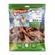 Bandes de bœuf séchées DeliBest pour chiens, paquet de 800g, présentant deux chiens au bord d'un lac, étiqueté "Sans gluten" et "100% naturel."
