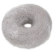 Grijze wollen kattenhaar donutvormige verzorgingsborstel voor het verwijderen van huisdierhaar.