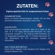 Zutatenliste für Ergänzungsfuttermittel für ausgewachsene Katzen, einschließlich Inhaltsstoffe, Zusatzstoffe und analytische Bestandteile.