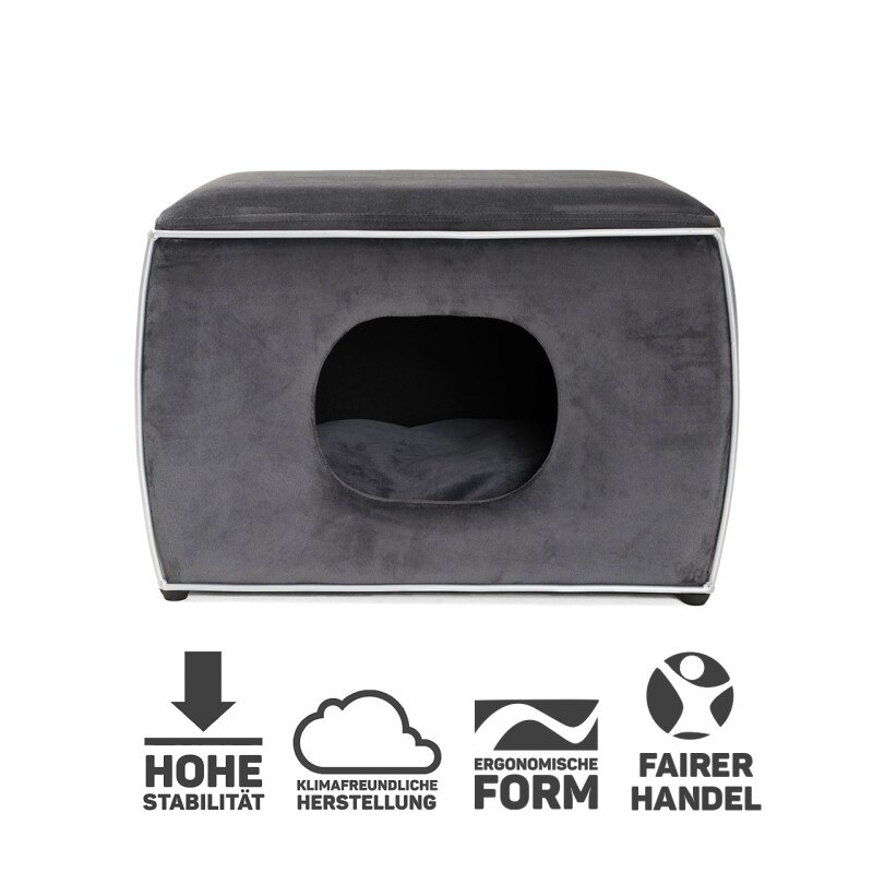 Canadian Cat Company Hundehöhle Nelson grau