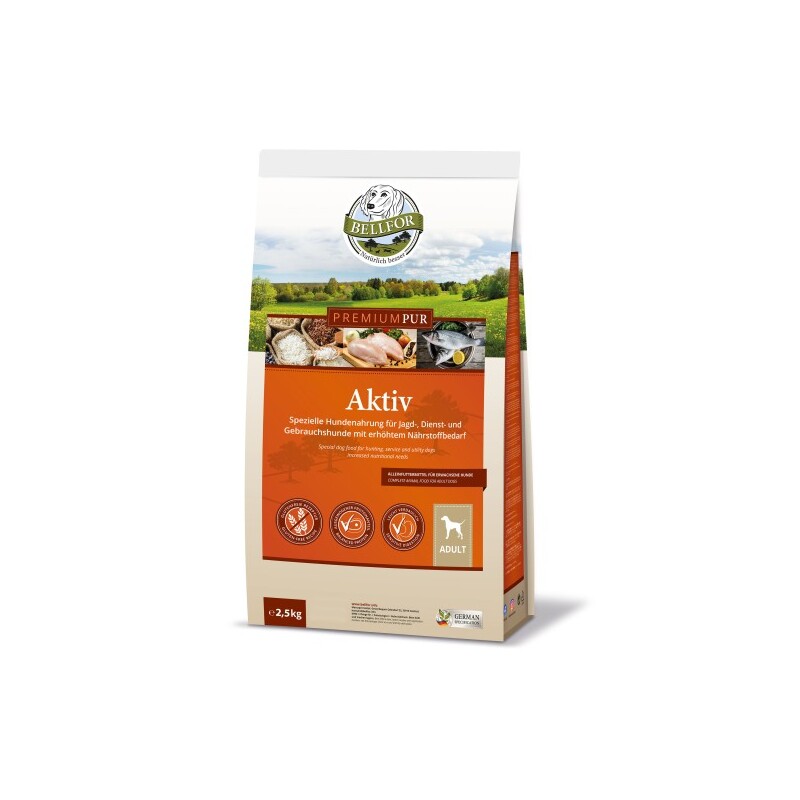 Bellfor Hundefutter für sportliche Hunde - PREMIUM PUR Aktiv - 2,5 kg