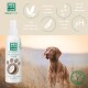 Eine Flasche MEN FOR SAN kokosduftendes Eau de Cologne für Hunde, geeignet für alle Rassen, mit natürlichen Inhaltsstoffen und veganfreundlich.