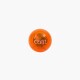 Orange-transluzenter Katzenspielzeugball, der den inneren Mechanismus und das 'catit'-Logo vor weißem Hintergrund zeigt.