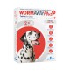 WormAway Plus XL dewormer box for dogs 17.5–70kg, pork flavour, 2×; Dalmatian image; treats roundworms and tapeworms