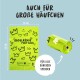 Helle grüne Hundekotbeutel mit der Aufschrift "Rudelkönig Kotbeutel", mit den Maßen 23 cm x 33 cm, und einem Hinweis auf die Kompatibilität mit Standardspendern.