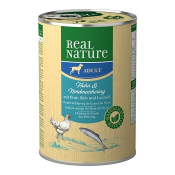 REAL NATURE Adult 6x400g Huhn & Nordmeerhering