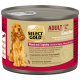 Boîte de nourriture pour chien Select Gold Adult Sensitive au cheval et tapioca, sans céréales, pour chiens de plus d'un an, avec image d'un golden retriever.