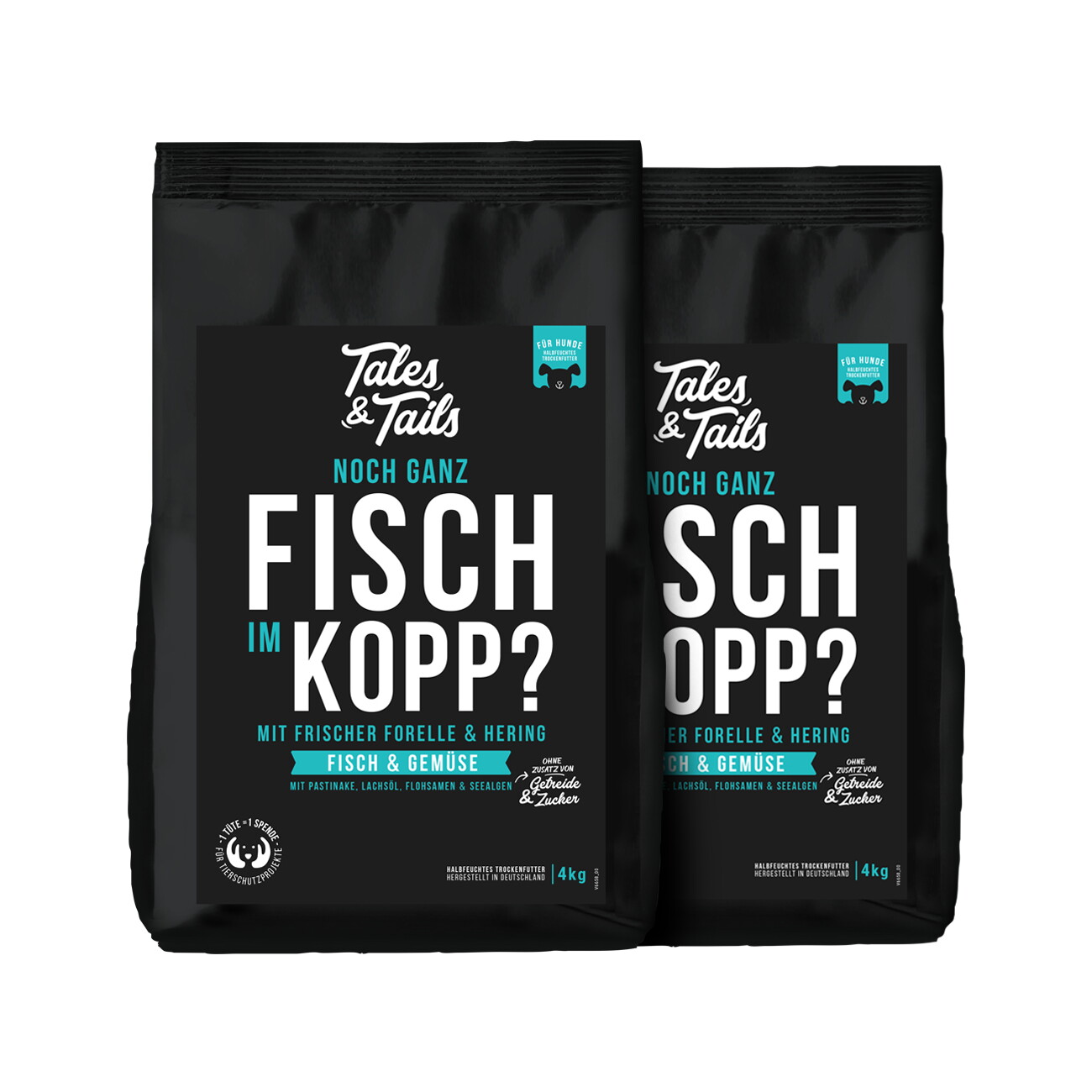 Tales & Tails Softes Trockenfutter Noch ganz Fisch im Kopp? 2x4 kg