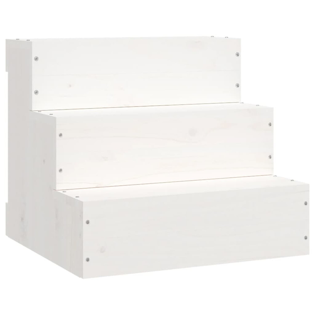VidaXL Haustiertreppe M (40x37,5x35 cm) weiß - Image 1