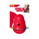Czerwony KONG Wobbler – zabawka na przysmaki w opakowaniu, pokazująca logo 'KONG WOBBLER' i etykietę 'Small / Up to 12 kg / 12 lbs'.