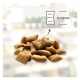 Haufen brauner, kissenförmiger Heimtier-Krokette mit Pfeil zu einer Grafik und der Angabe '11–14 mm' zur Größe.
