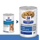 Hill's Prescription Diet Derm Complete Hundefutterdosen: eine kleinere Dose links, eine größere Dose rechts, beide beschriftet mit "Veterinarian Recommended" und "Skin Care."
