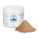 Behälter von Dr. Hölter DiarDoc Pro, ein 150g Pulverergänzungsmittel für Hunde, mit probiotischen Vorteilen und Nährwertinformationen.