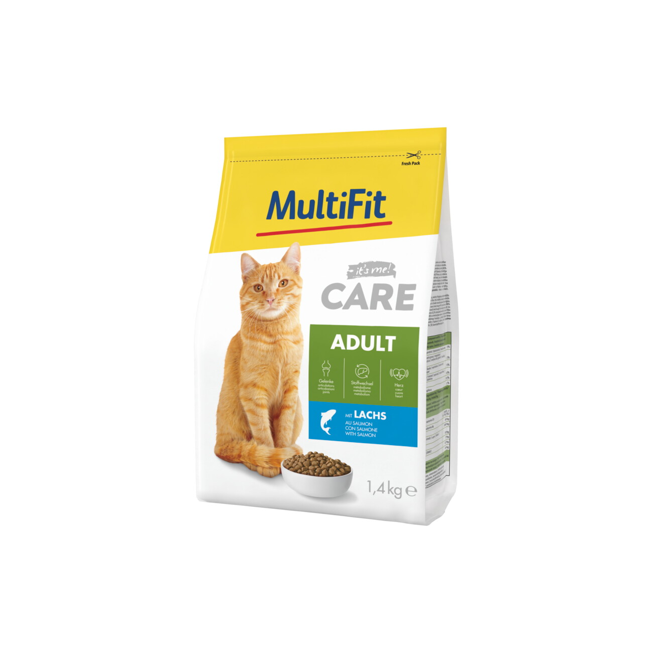 MultiFit Care Trockenfutter Katze, Adult, Lachs 1,4 kg