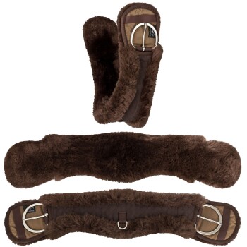 Western Mondgurt anatomisch Lammfell braun 70 cm