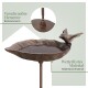 Vogeltränke auf Stab Blatt-Design