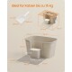 Katzentoilette für große Katzen mit hohen Seitenwänden beige