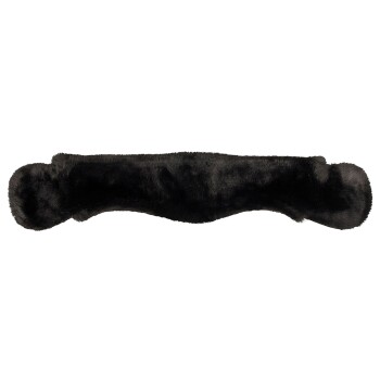 Mondgurt anatomisch mit synthetischem Lammfell schwarz 80 cm