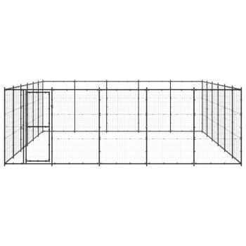 Outdoor Hundezwinger aus verzinktem Stahl 5,5 m, 6,6 m, 1,8 m