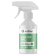Eine weiße Sprühflasche, beschriftet mit "AniForte MILBEN-STOP SPRAY" mit grünen Akzenten, die die Wirksamkeit gegen Milben und Parasiten anzeigt.