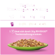 WHISKAS-kattenvoer op een groen bord; Duitse kop 'Tägliche Fütterungsempfehlung' (dagelijkse voedingsaanbeveling); 3/4/5 kg: 3–3½, 3½–4, 4–4½