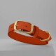 Leder Halsband Orange XL