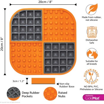 Schleckmatte SloMo Futter-Spaß orange