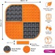 Schleckmatte SloMo Futter-Spaß orange