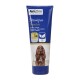 AniOne Sensitive Shampoo Tube für Hunde, mit einem blauen Design, mit Text in mehreren Sprachen und einem veganen Symbol.