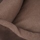 Hundebett Luke aus Velours mit feinem Handwebcharakter braun M-L