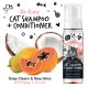 No Rinse Katzen-Shampoo + Conditioner von Bugalugs, mit Papaya und Kokosnuss, fördert tiefes Reinigen und Nährstoffversorgung. 200ml Flasche.