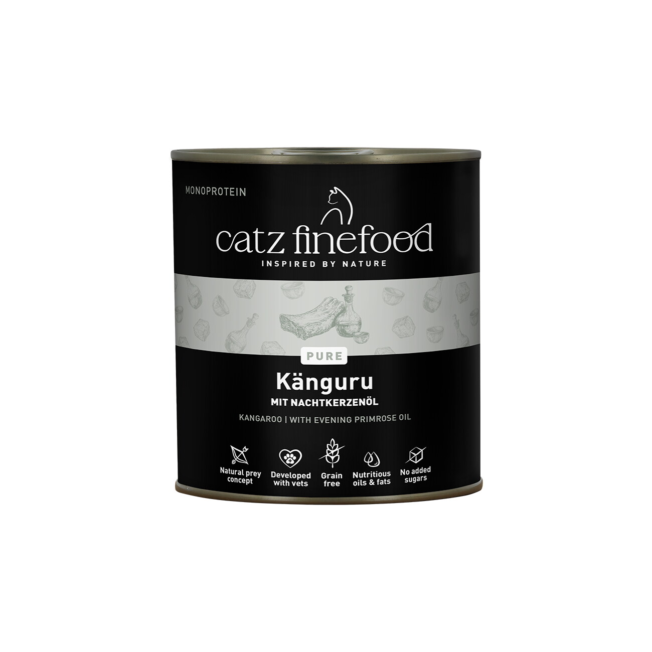 Catz finefood Nassfutter Katze Pure Adult Känguru 6x800 g