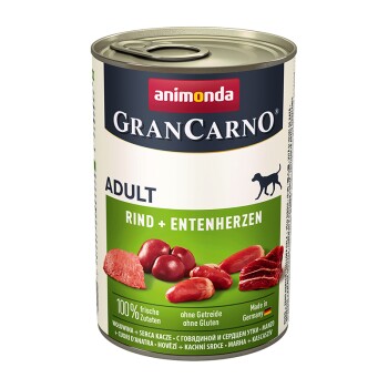 GranCarno Original Adult Rind & Entenherzen 6x400 g