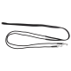 Schwarze doppelte Hundeleine mit zwei Clips, entworfen für das gleichzeitige Gassigehen mit zwei Hunden.
