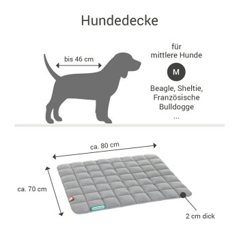 Hundedecke hellgrau M